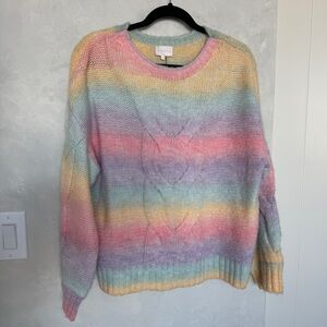 Ombré Pastel Rainbow Sweater